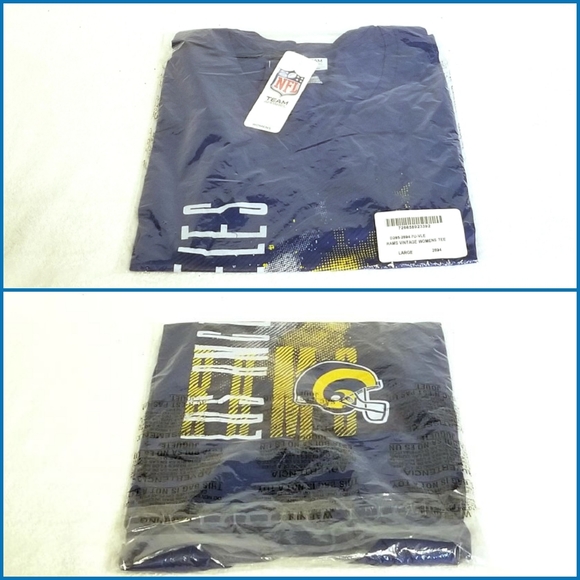 🆕️ Women's LA Rams V-Neck Tee size Large - NIP - Picture 5 of 6